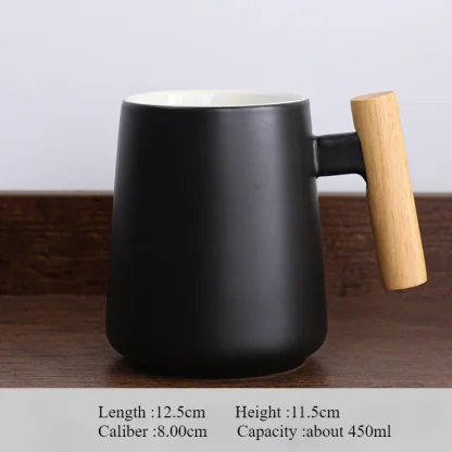 Modern Mugs with Wooden Handle and Lid - Image 10