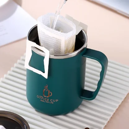 Double-Layer Portable Lidded Mugs - Image 4