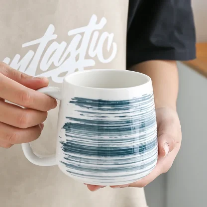 Modern Mugs with Striped Design - Image 9