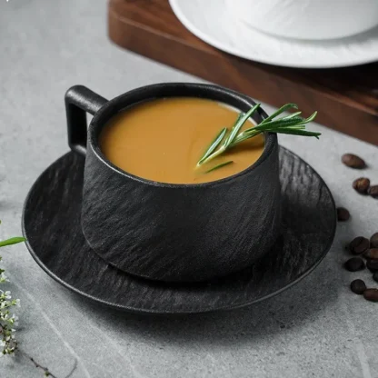 Plain Color Mug with Textured Design - Image 3