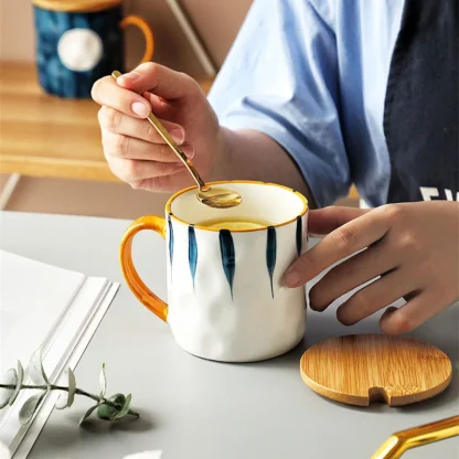 Printed Mugs with Spoon and Lid - Image 5