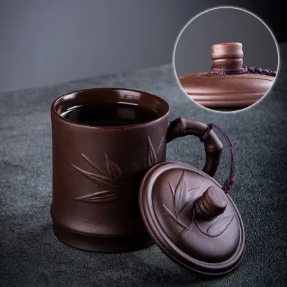 Retro Solid Color Mugs with Lid - Image 3