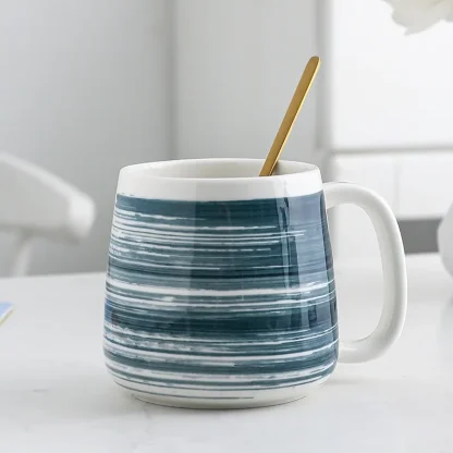 Modern Mugs with Striped Design - Image 10