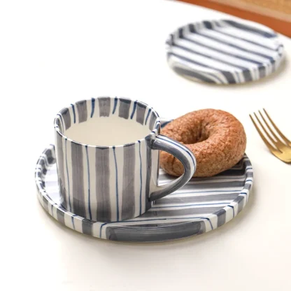 Playful Mugs with Stripe Pattern - Image 5