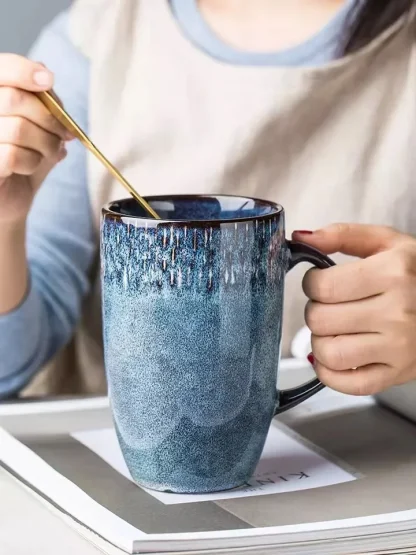 Glossy Big Mugs with Retro Design - Image 5