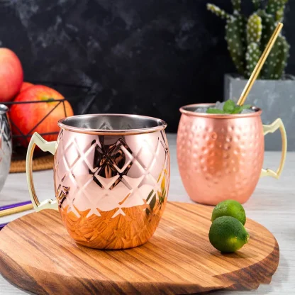 Metallic Cup with Pineapple Carve Design - Image 7