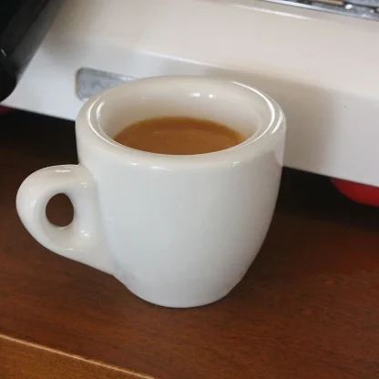 Small Hollow Out Handle White Cup - Image 2