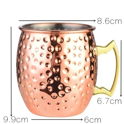 Metallic Cup with Pineapple Carve Design - Image 3